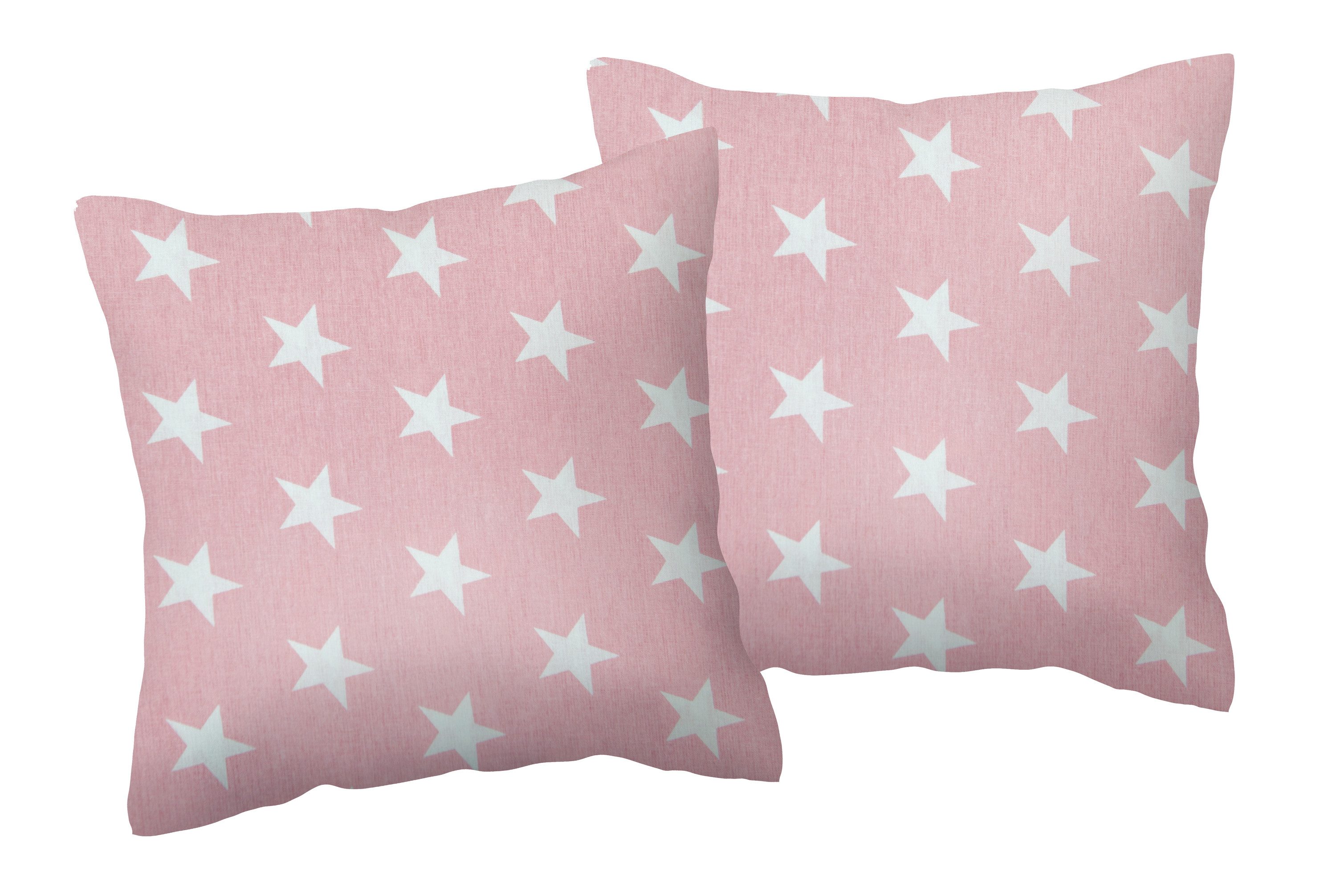 Ticaa Dekokissen Kissen-Set 40x40 cm mit Motiv 2-teilig