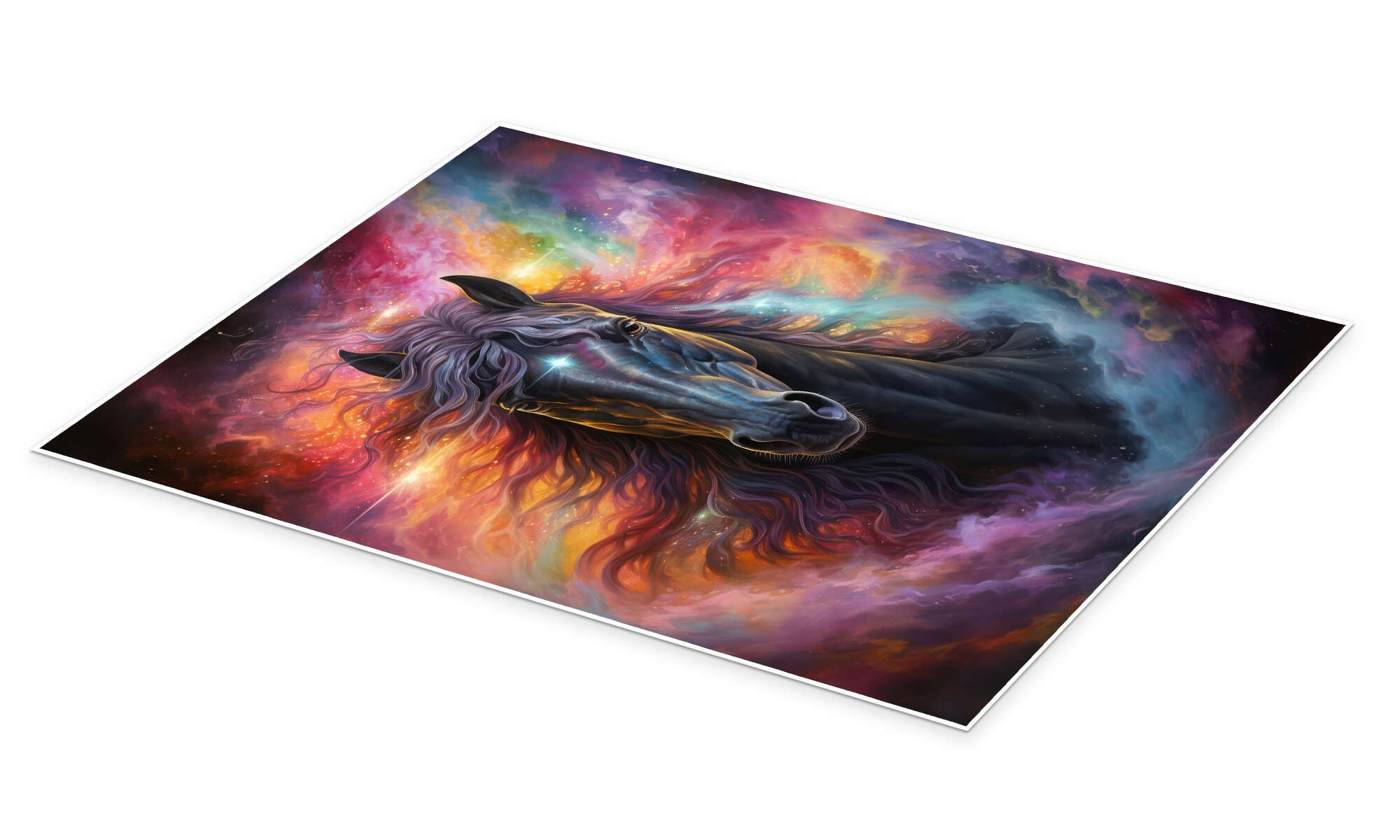 Posterlounge Wandbild Galaktisches Pferd, Dolphins DreamDesign, erhältlich als Poster, Leinwandbild, Wandsticker oder Acrylglasbild