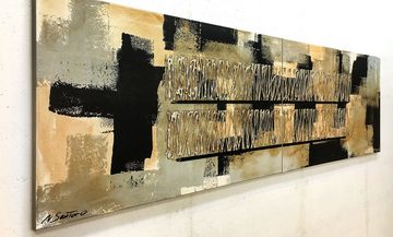 WandbilderXXL Gemälde Visions 200 x 60 cm, Abstraktes Gemälde, handgemaltes Unikat