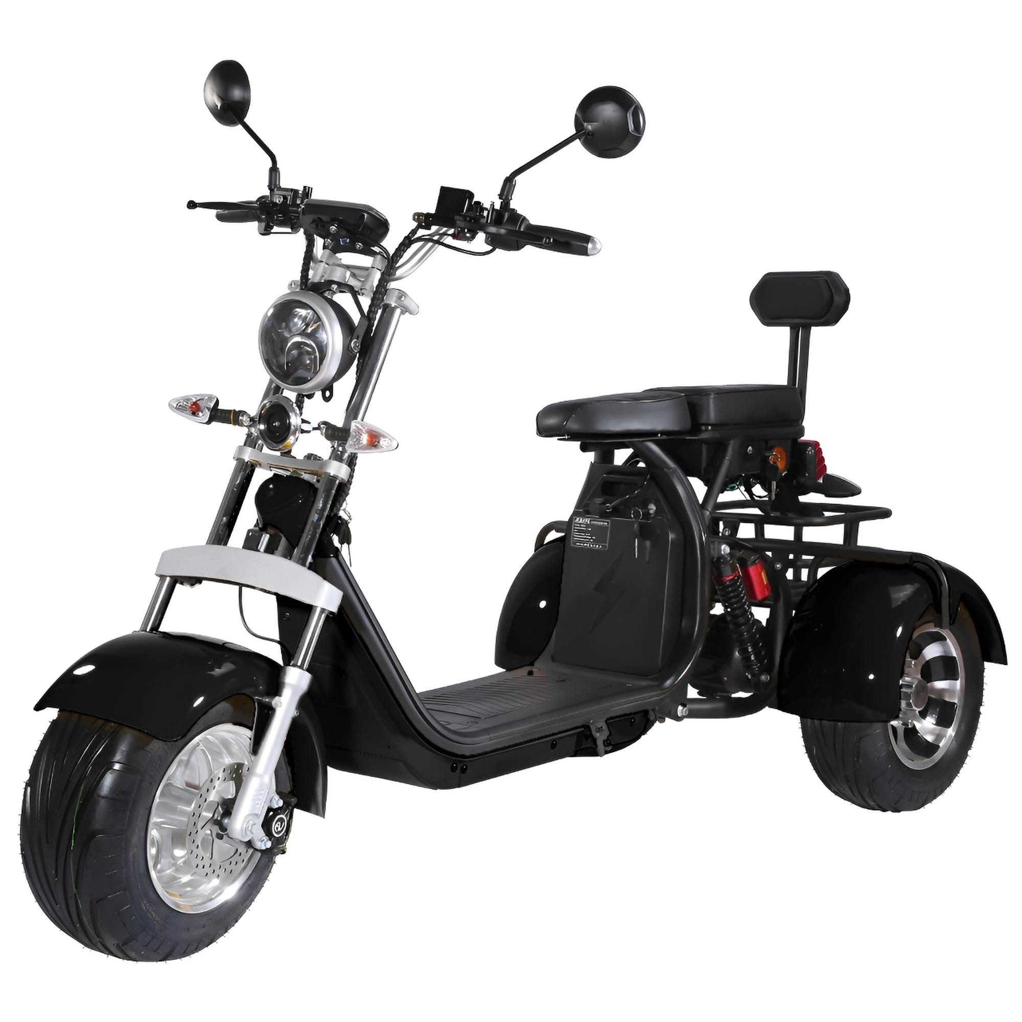 TZIpower E-Motorroller E-Trike mit Straßenzulassung 2000W 60V 40AH 45km/h COC EEC, 2000 W, 45 km/h