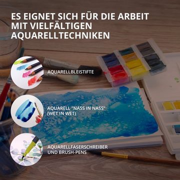 7 Artists Aquarellpapier 7 Artists Aquarellpapier 280 g/m² Weiß Aquarellblock A4 / A5 / A6, 30 - 60 Blatt