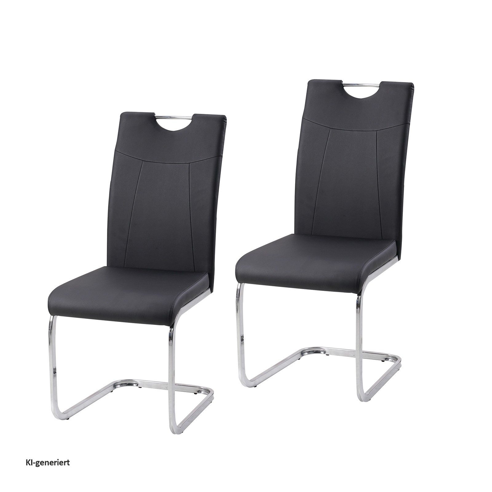 HTI-Line Freischwinger Schwingstuhl KellyC PU 2er (Set, 2 St), Freischwinger Esszimmerstuhl Kunstleder