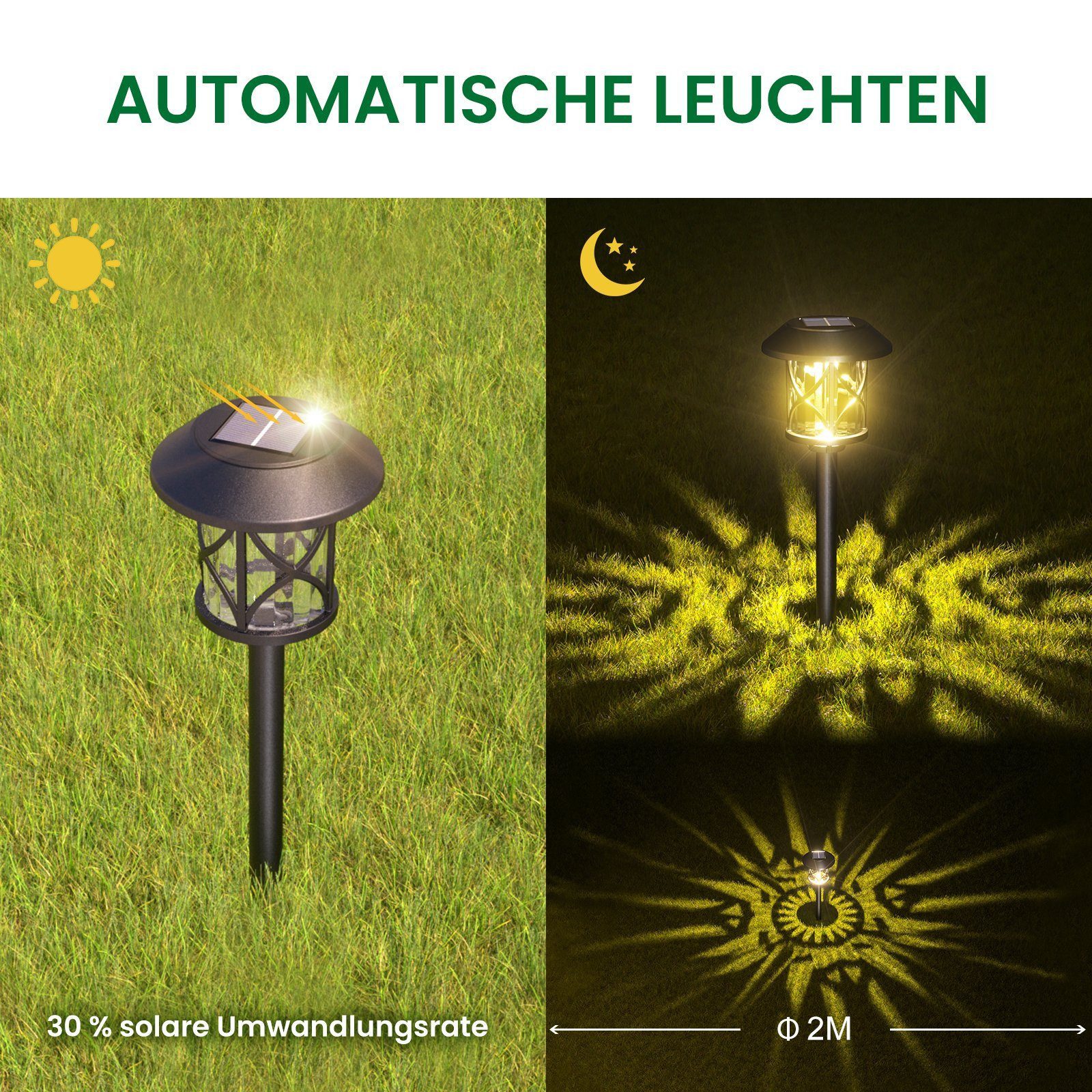 Quntis Gartenleuchte 6/12 Stück Solarleuchte mit günstig online kaufen