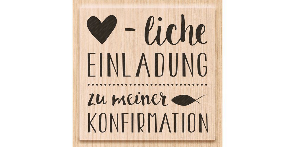 Heyda Stempel Herzliche Einladung Konfirmation, 5,6 cm x 6 cm