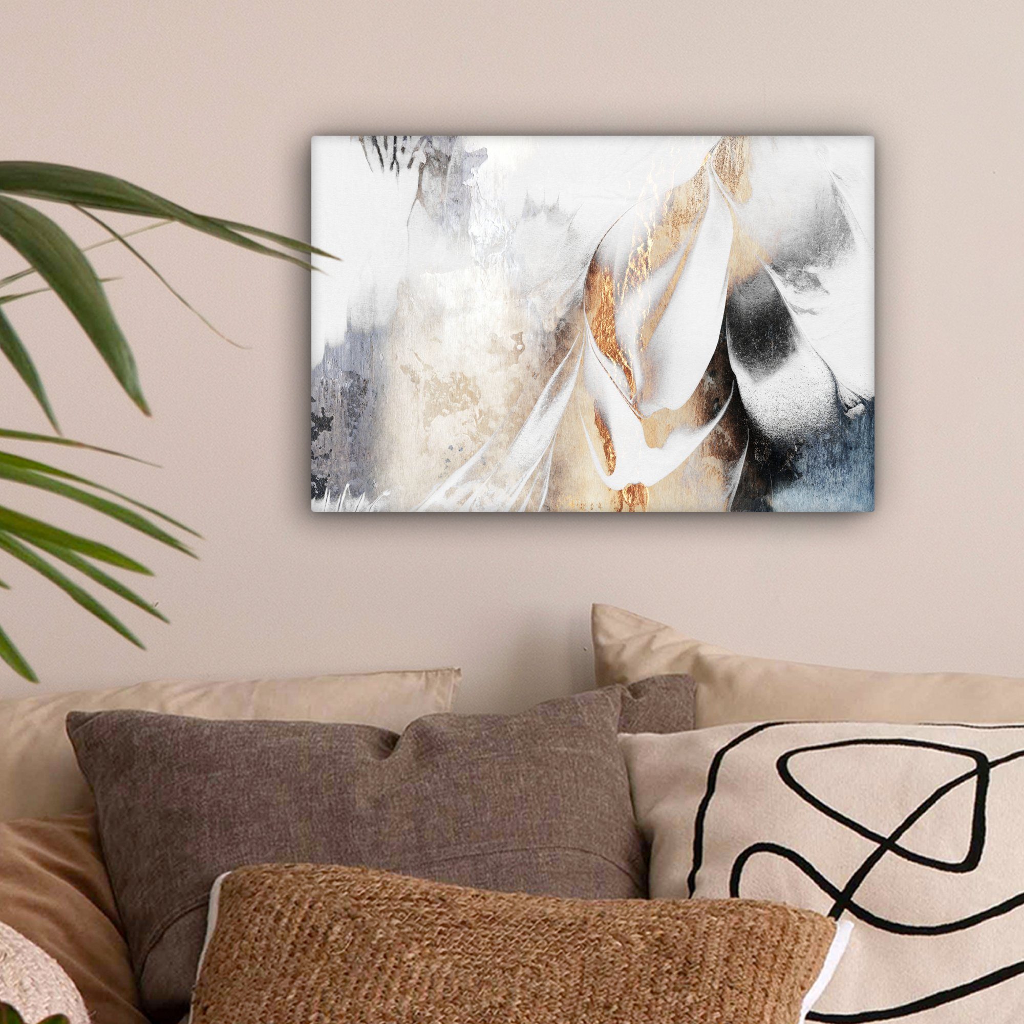 OneMillionCanvasses® Leinwandbild Abstrakt - Gold - Design - Luxe, Fotodruc günstig online kaufen
