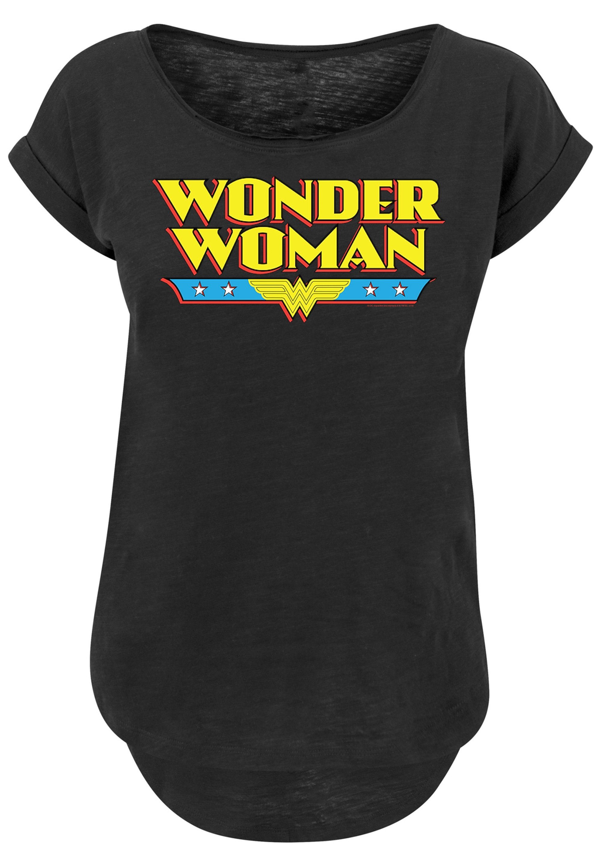 Damen Shirts F4NT4STIC T-Shirt Long Cut T-Shirt DC Comics Wonder Woman Classic Logo