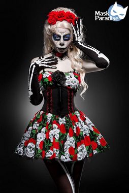 Mask Paradise Zombie-Kostüm Day of the Dead Kostüm: Skull Senorita Skelett Karneval Halloween