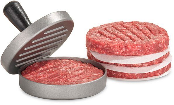 Buddy's Burgerpresse Buddy´s BBQ (1 St), Aluminium, mit 100 Blatt Papier, Ø 12 cm