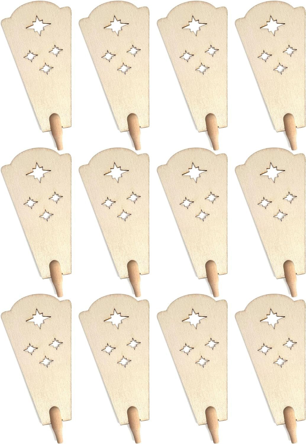 Weihnachtspyramide Flügelrad Ersatzteile - 12 Flügel für Holzpyramide 45 cm und 60 cm