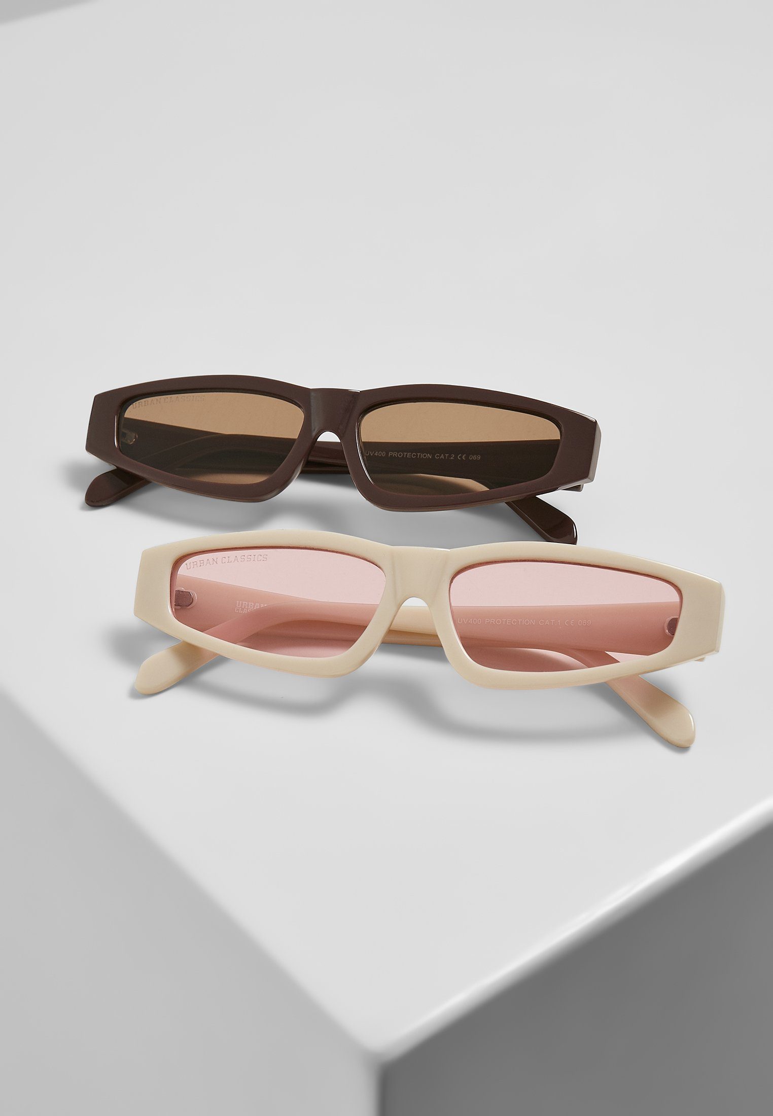 URBAN Sunglasses Lefkada Sonnenbrille brown/brown+offwhite/pink 2-Pack CLASSICS Unisex