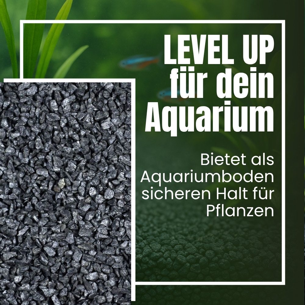 GarPet Zierkies Kieselsteine Garten 25kg Zierkies Basalt Anthrazit Aquarium Splitt – Bild 5 von 5