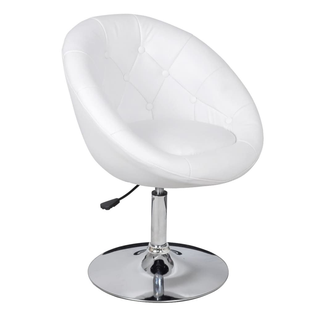 vidaXL Barhocker Cocktailsessel 2 Stk. Weiß Kunstleder (2 St)