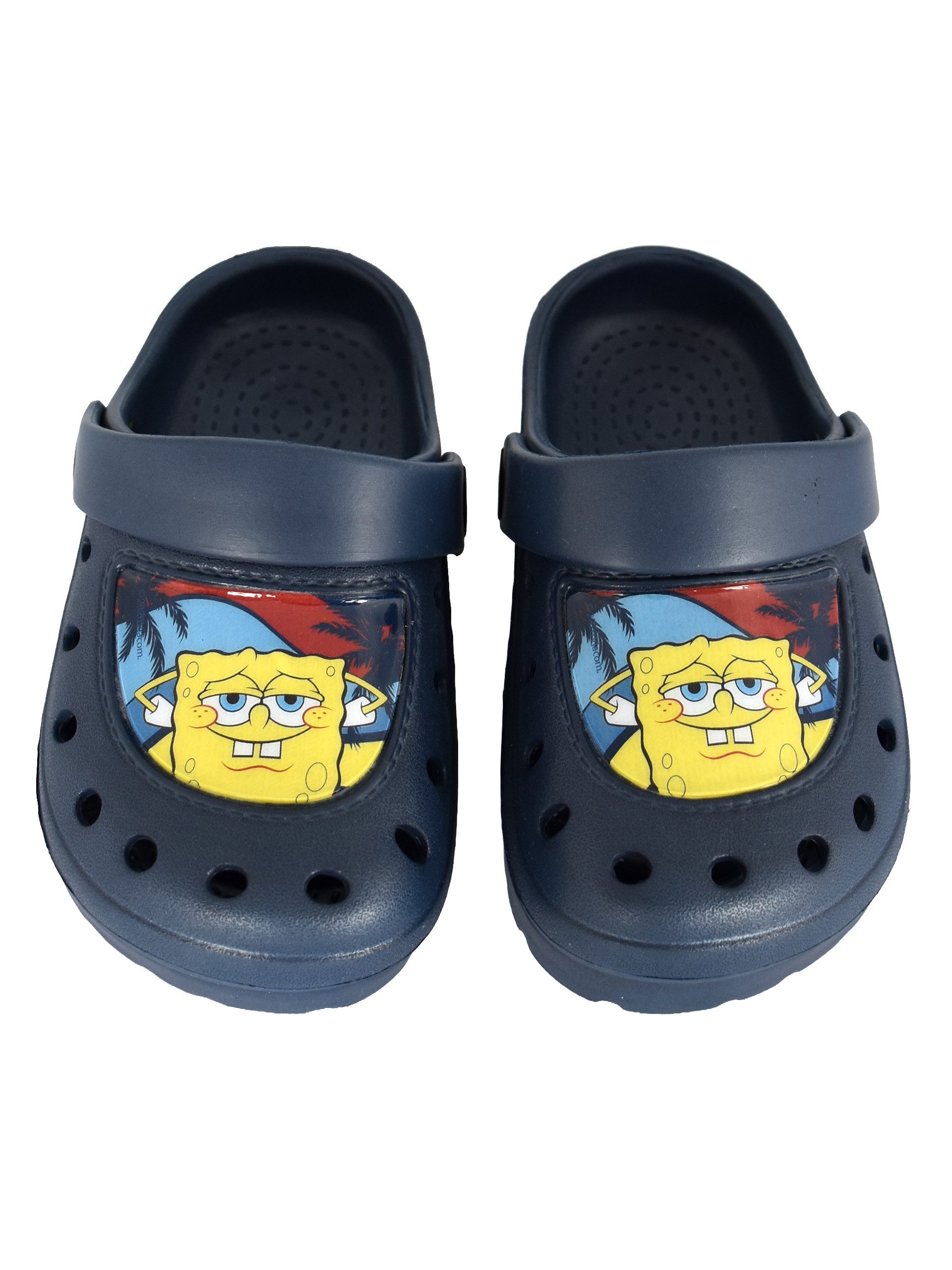United Labels® Spongebob Schwammkopf Clogs Palme Sandalen Pantoletten Gartenschuhe Badesandale