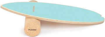 POWRX Balanceboard Balance Skateboard Holz Hellbraun inkl. Rolle, Koordinationstraining, Ohne Grip