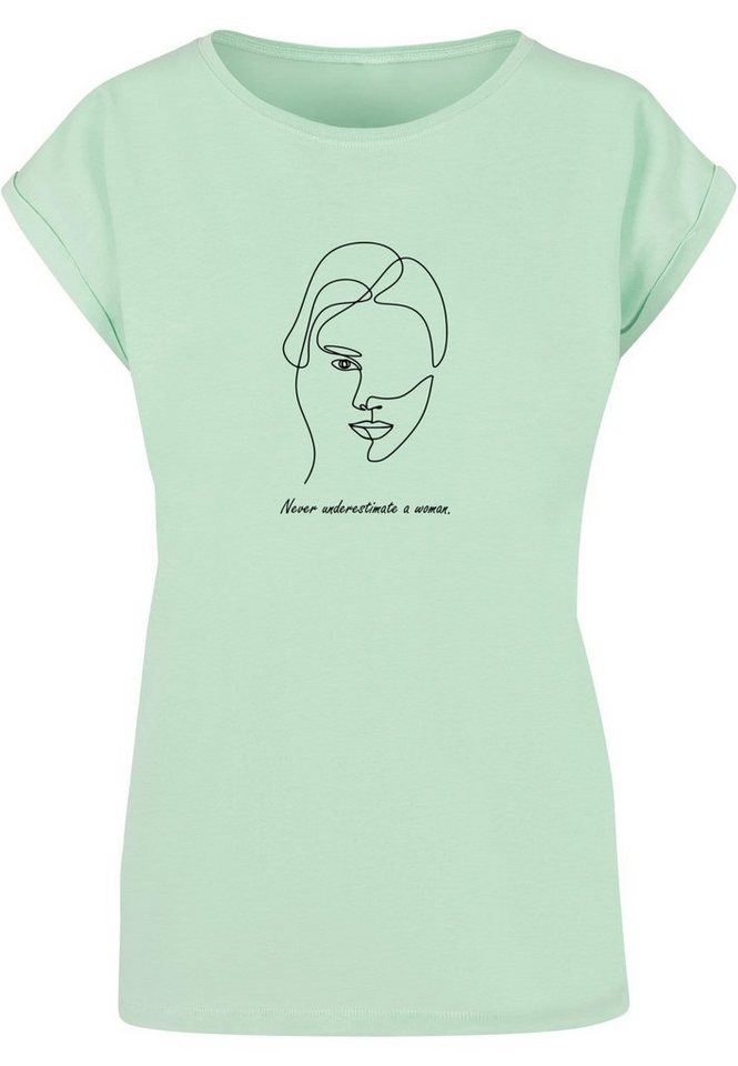 Merchcode T-Shirt Damen Ladies WD - Woman Figure Extended Shoulder Tee (1- tlg)