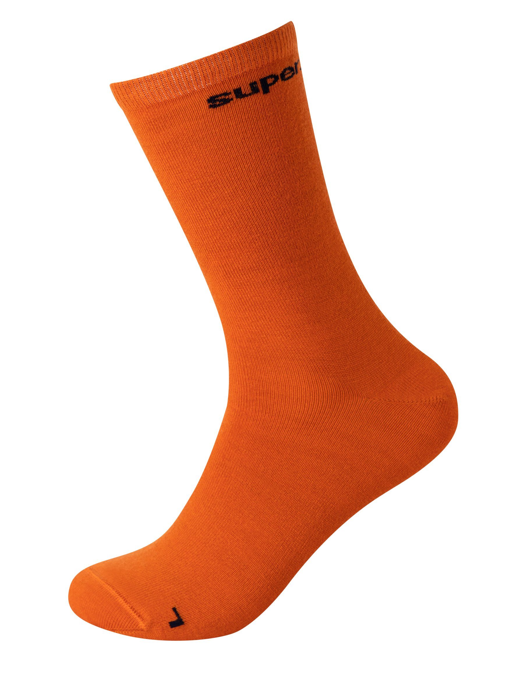 SUPER.NATURAL Sportsocken Merino Socken SN ALL DAY SOCKS (2-Paar) No smell-no worries, Merino-Materialmix Red Orange/Ocean