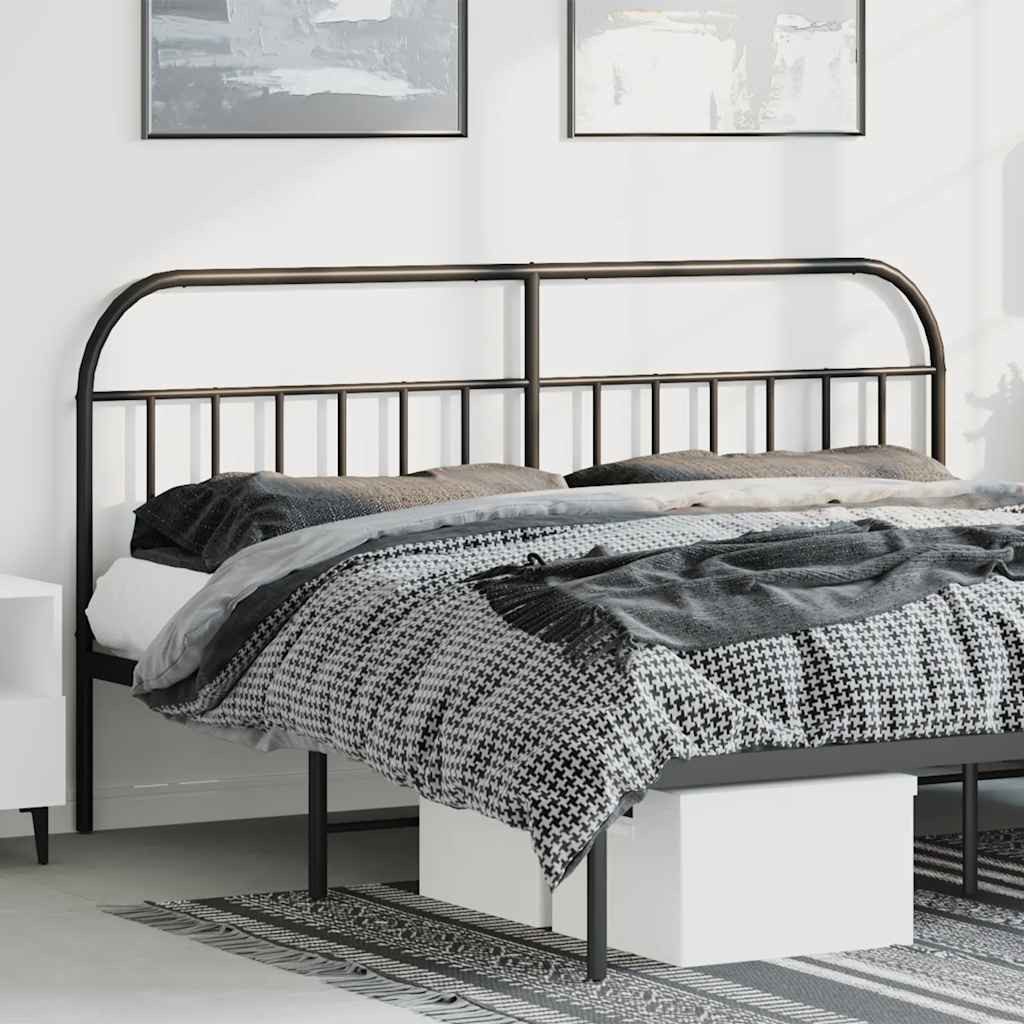 vidaXL Bett Ersatz-Kopfteil Metall Schwarz 193 cm (1-tlg)
