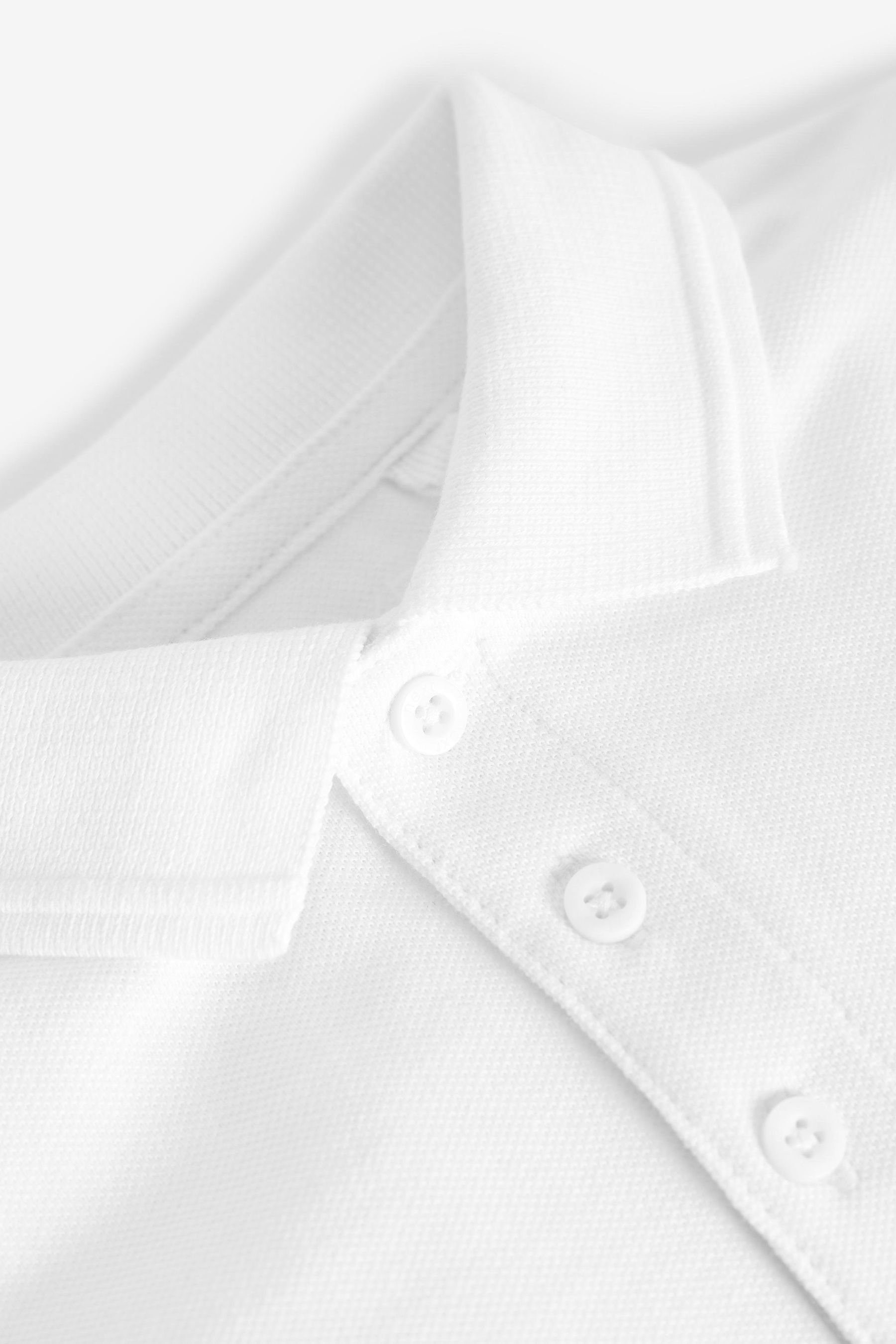 Next Poloshirt 5 Schul-Poloshirts aus White bis Baumwolle (3 (5-tlg) 16 Jahre)