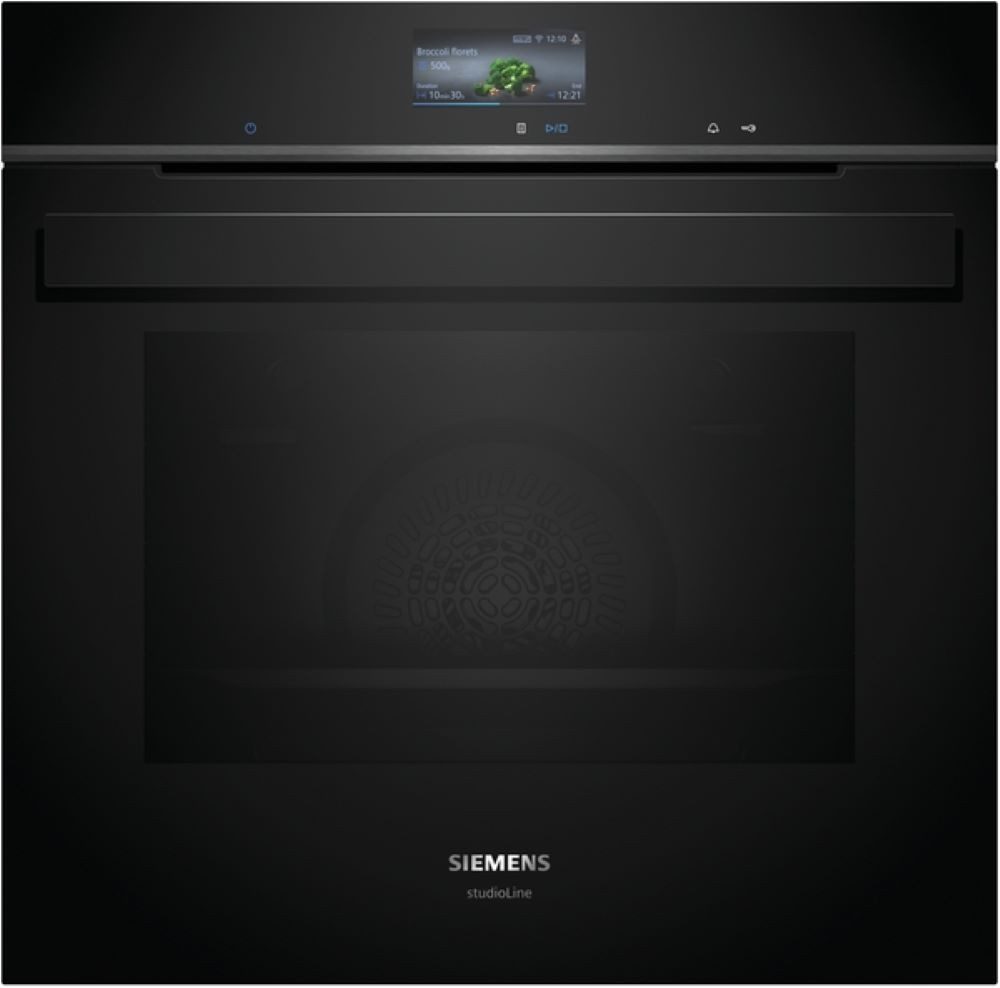 SIEMENS Einbaubackofen iQ700 HB976GMB1, iQ700 Einbau-Backofen, Schwarz, Edelstahl, EEK: A+, Pyrolyse-Selbstreinigung, activeClean - Pyrolytische Selbstreinigung