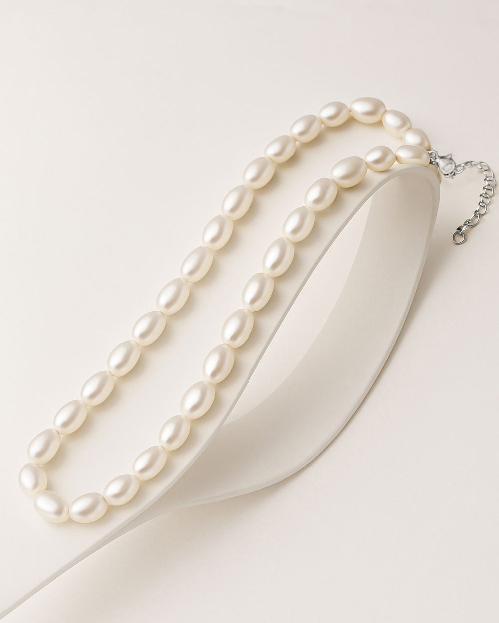 DANIEL CLIFFORD Perlenkette 'Pearl' Damen Halskette Silber 925 echte Süßwasserzuchtperle (inkl. Verpackung), haut- und allergiefreundlich, elegante Perlenkette – Bild 2 von 4