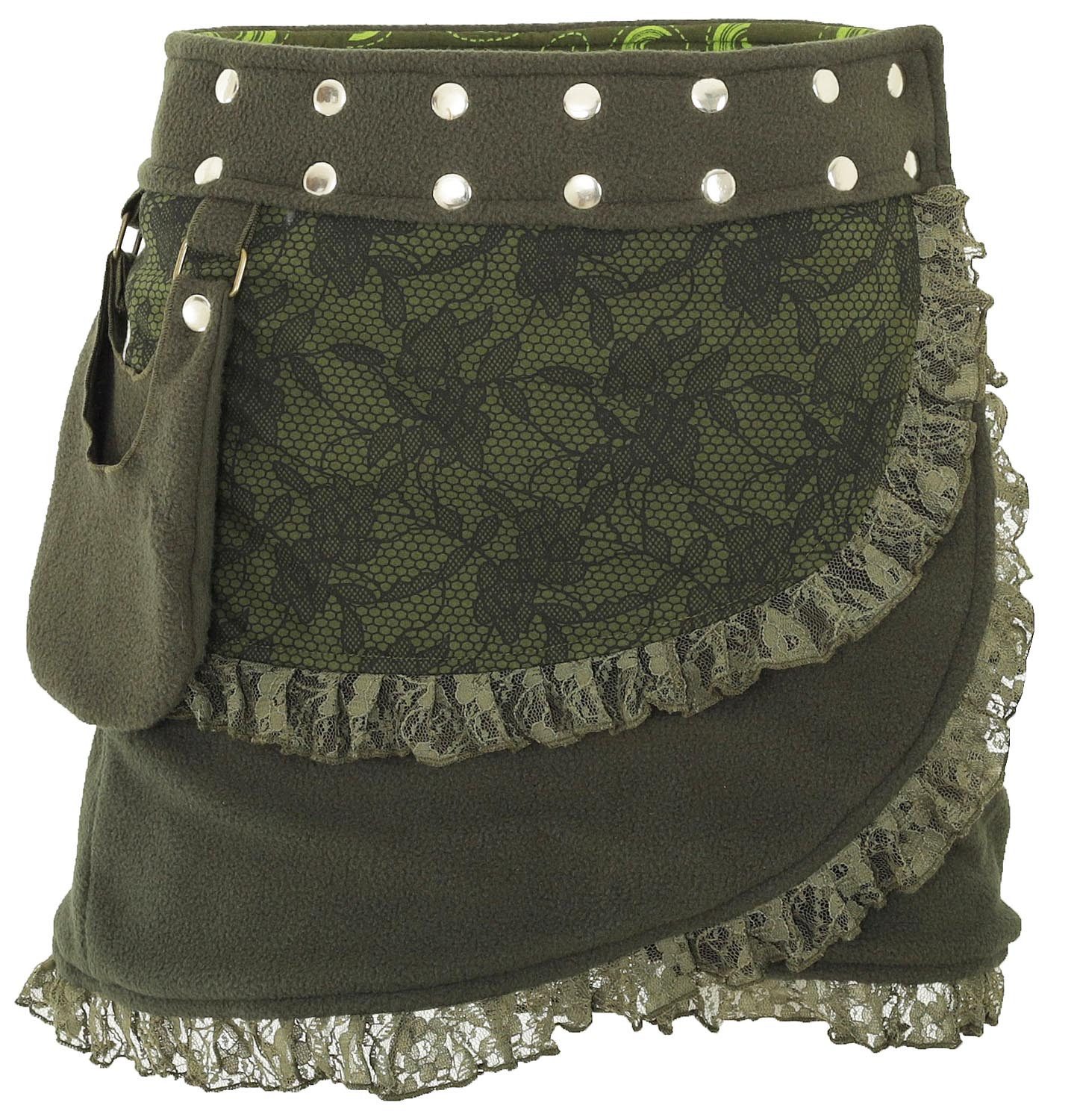 PUREWONDER Wickelrock Winterrock aus Fleece Wickelrock günstig online kaufen