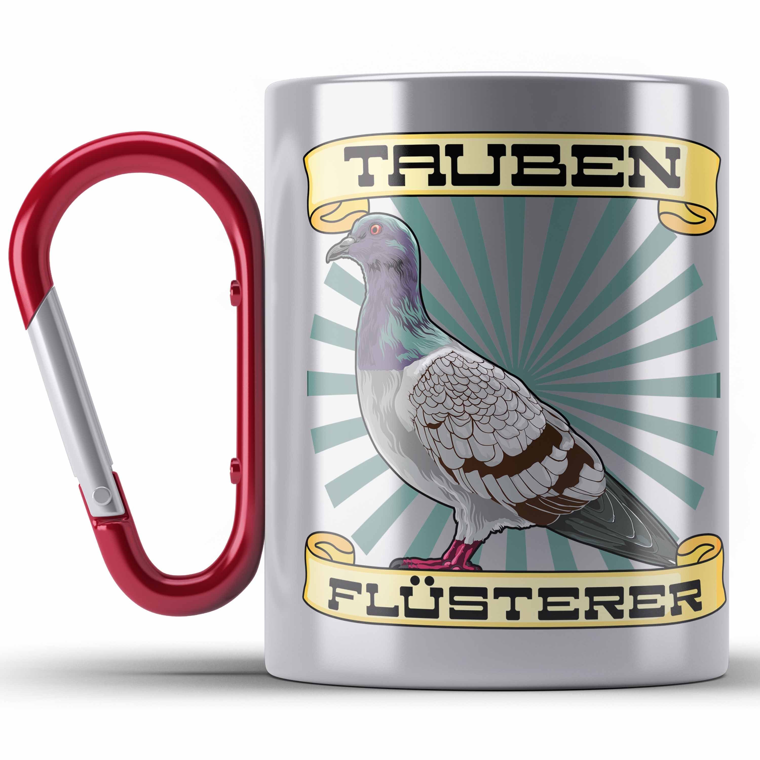 Trendation Thermotasse Tauben Geschenkidee Taubenflüsterer Edelstahl Tasse mit Spruch für Tau