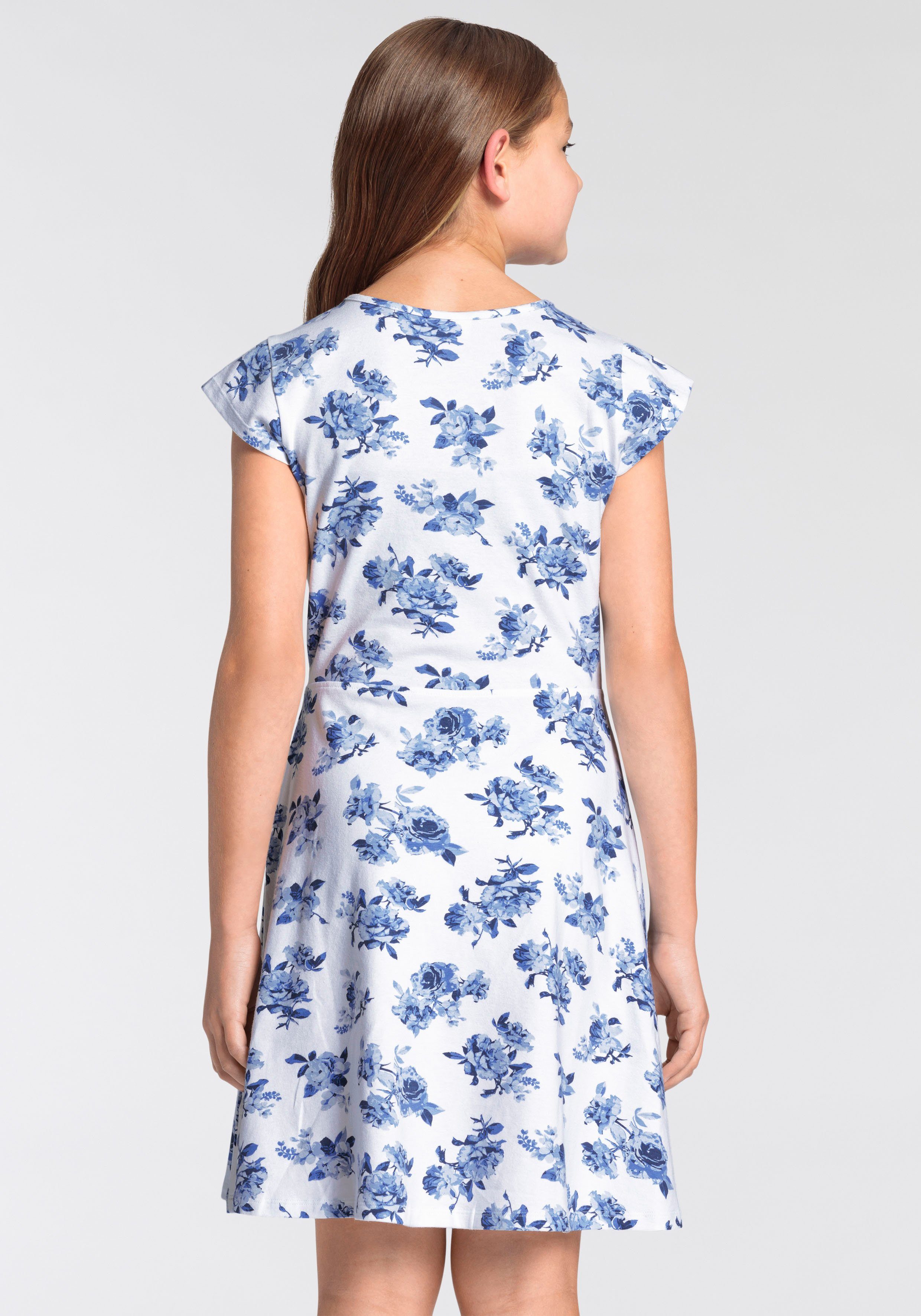 KangaROOS Jerseykleid Kangaroos Mädchen festliche Anlässe, modischer Allover-Druck, ausgestellter Schnitt – Bild 2 von 5