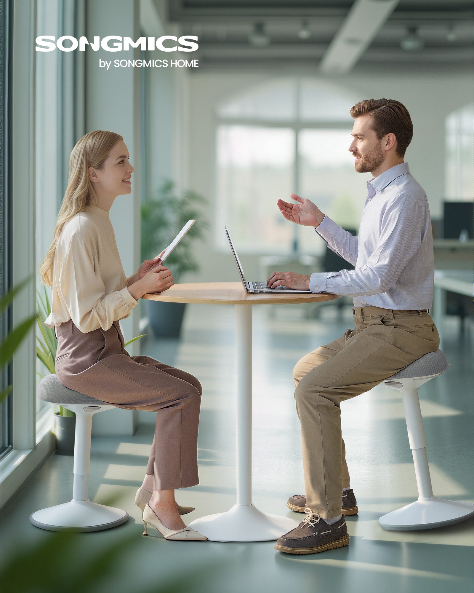 SONGMICS Arbeitshocker, Stehhocker um 360° neigbar, Schreibtischstuhl, Anti günstig online kaufen