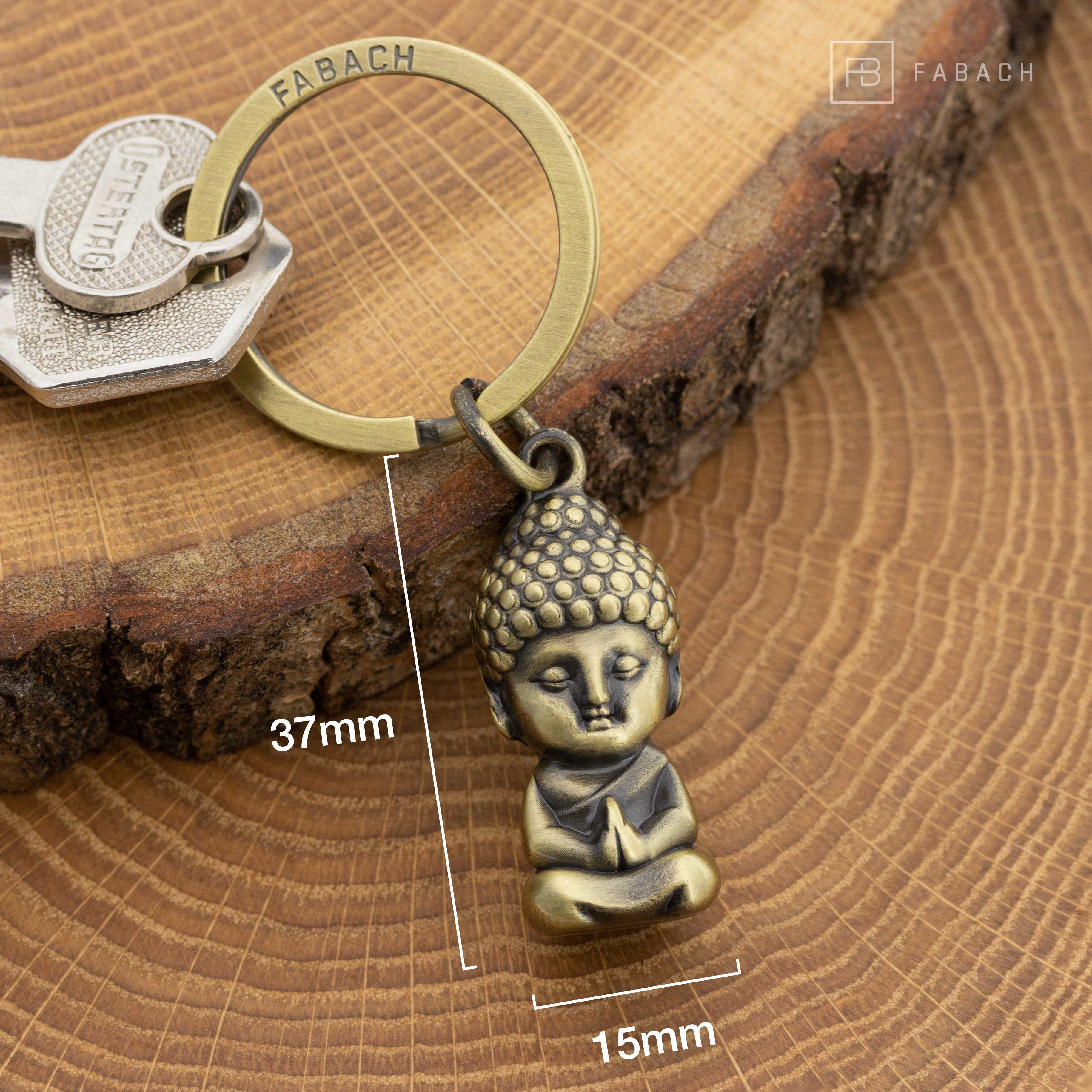 Karma FABACH Bronze Anhänger Mini-Buddha Metall Glücksbringer Antique Schlüsselanhänger aus - Buddha -