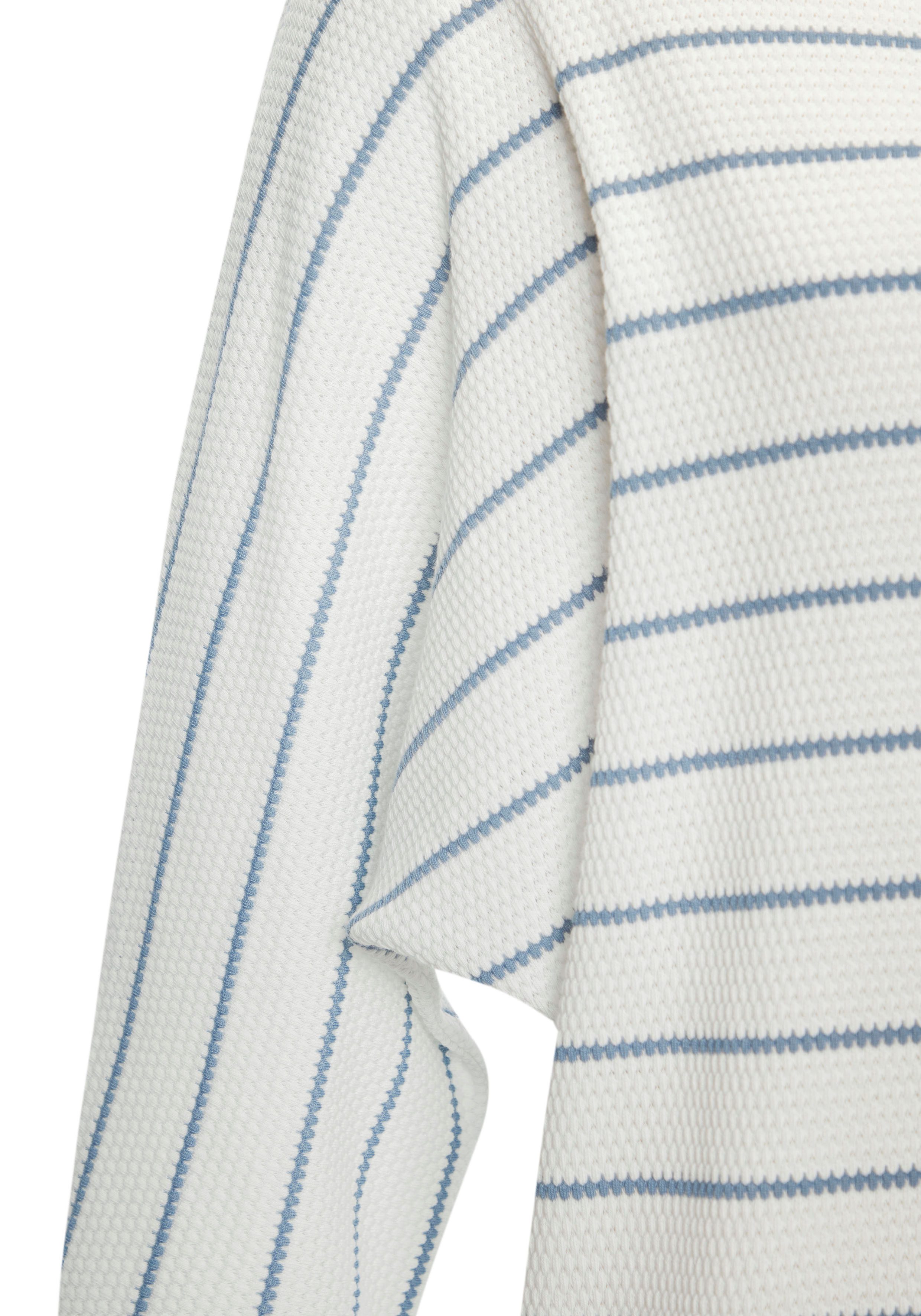Vivance 3/4-Arm-Shirt mit modischer Streifenstruktur aus luftiger Baumwoll-Viskose-Qualität