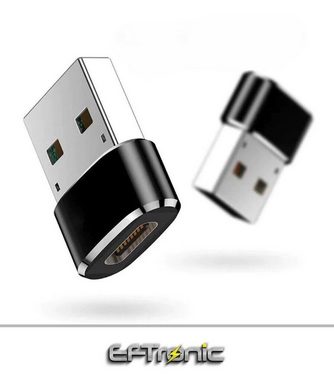 EFTronic 2 Stück USB A auf USB C 3.0 Adapter Stecker Ladeadapter Konverter USB-Adapter