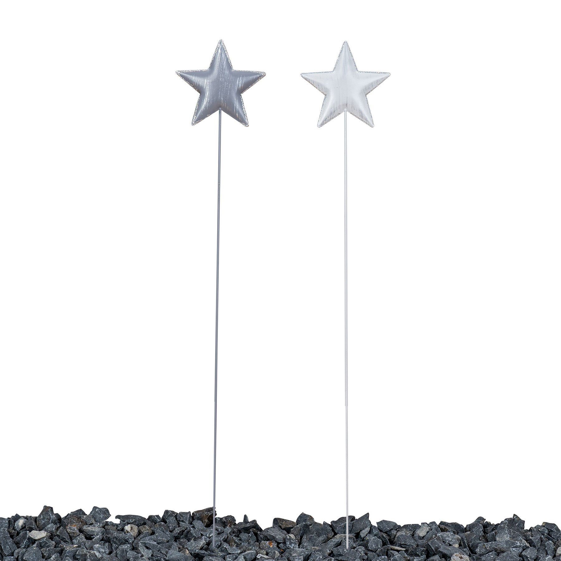 Levandeo® Gartenstecker 2er Set Stecker Stern günstig online kaufen