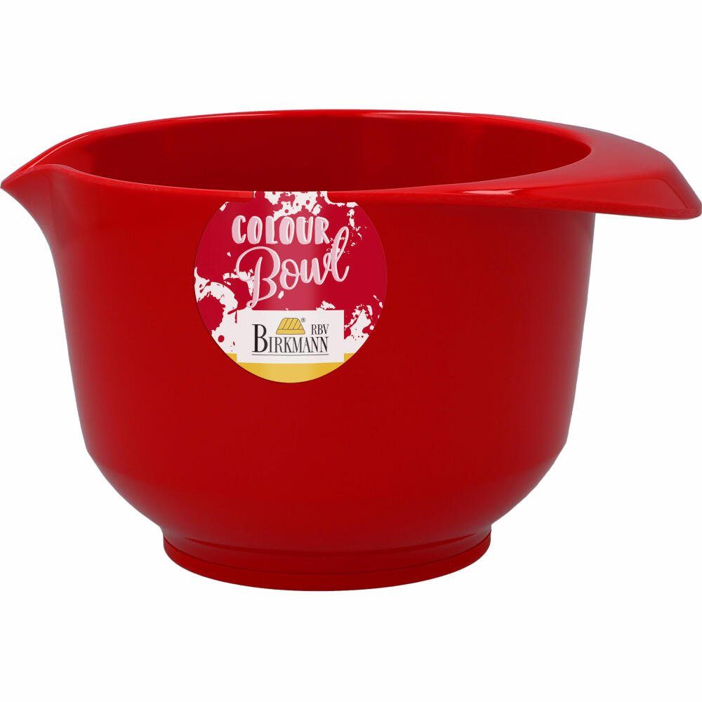 Birkmann Rührschüssel Colour Kunststoff Bowl 750 ml, Rot