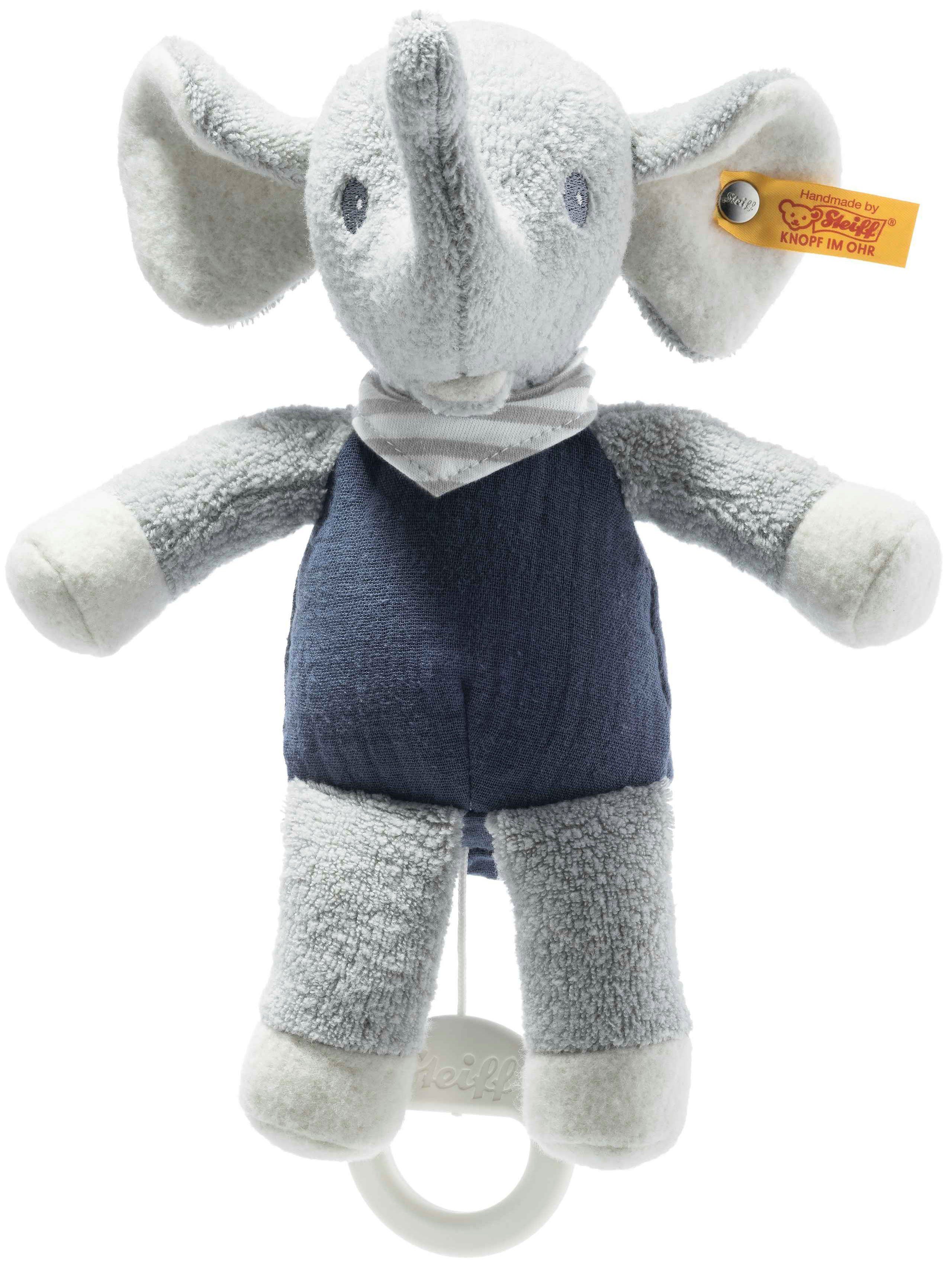 durch organic Spieluhr materials, zertifiziert Elefant, GOTS made BCS Steiff Eliot with 35014