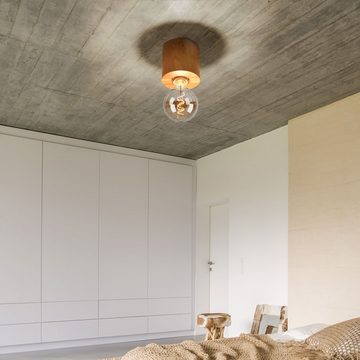etc-shop Deckenleuchte, Leuchtmittel nicht inklusive, Deckenlampe Holz Landhausstil Deckenleuchte Wohnzimmer natur 1