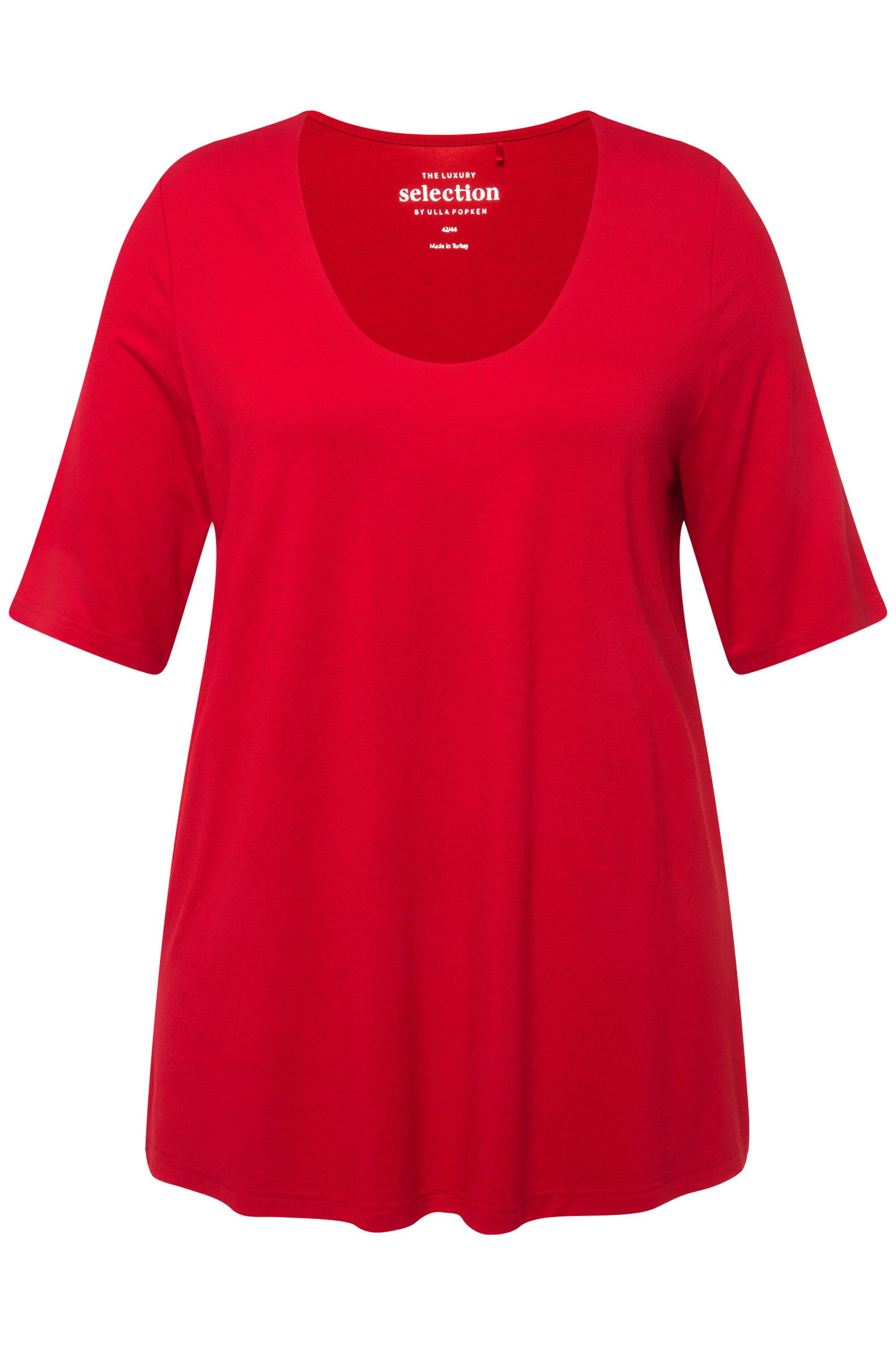 Ulla Popken T-Shirt Shirt 1/2 Arm Doublelayer günstig online kaufen