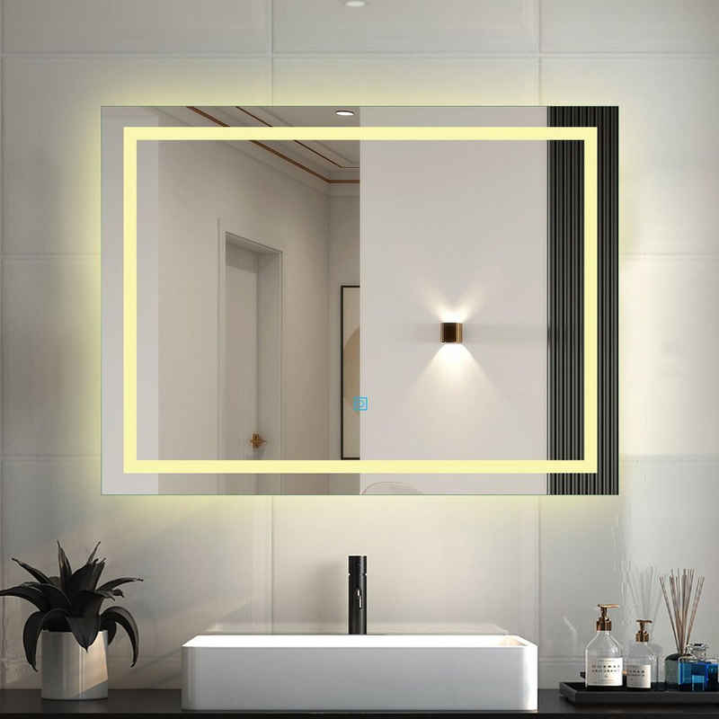 duschspa Badspiegel 50-160 cm Touch LED Spiegel, Beschlagfrei