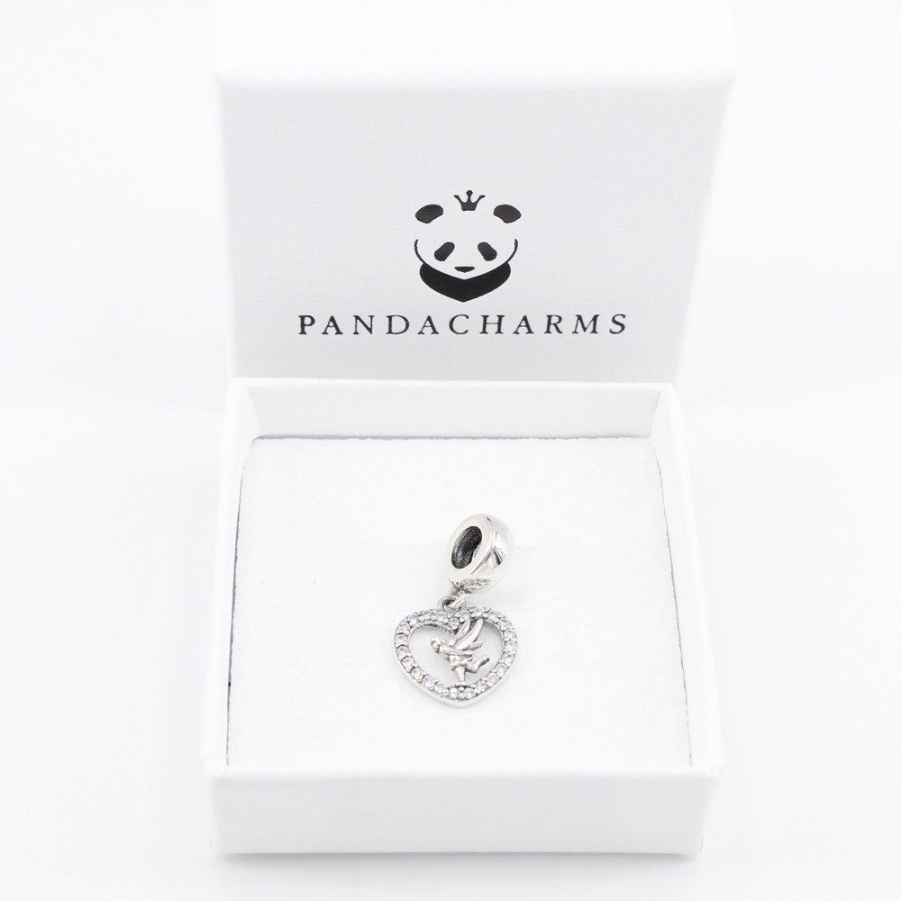 PANDACHARMS Bead Glitzerndes Elfenherz Anhänger für Charm Armband, 925 Silb günstig online kaufen