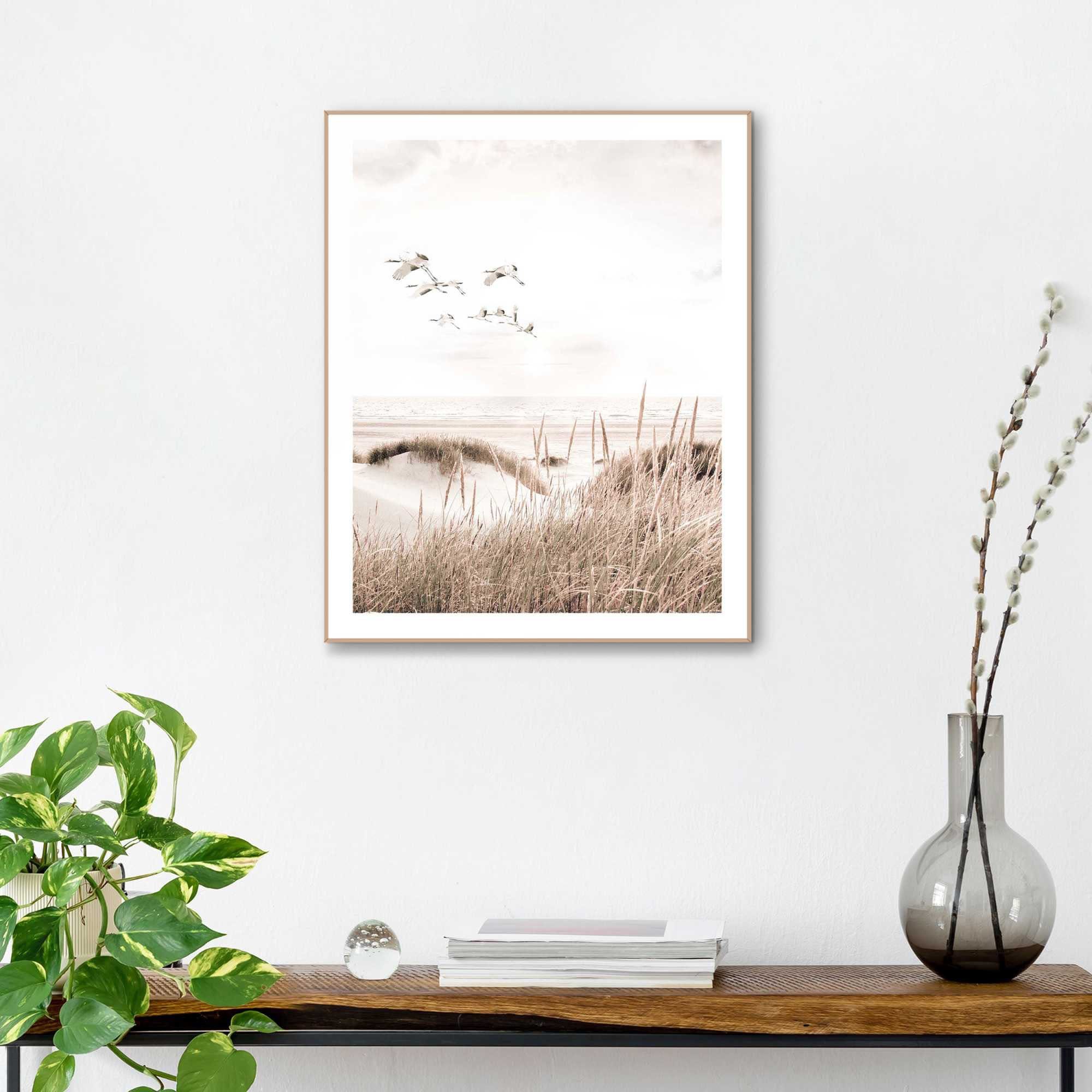 Reinders! Poster Kraniche, im Holzrahmen günstig online kaufen