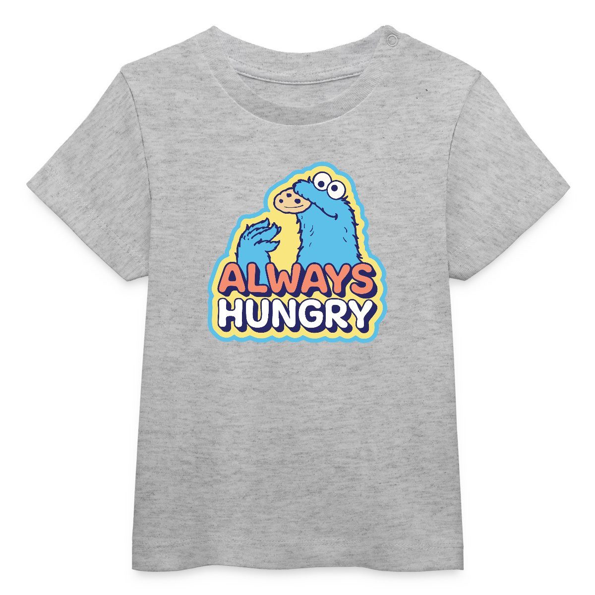 Spreadshirt T-Shirt Sesamstraße Krümelmonster Always Hungry Bio Baby T-Shirt (1-tlg)