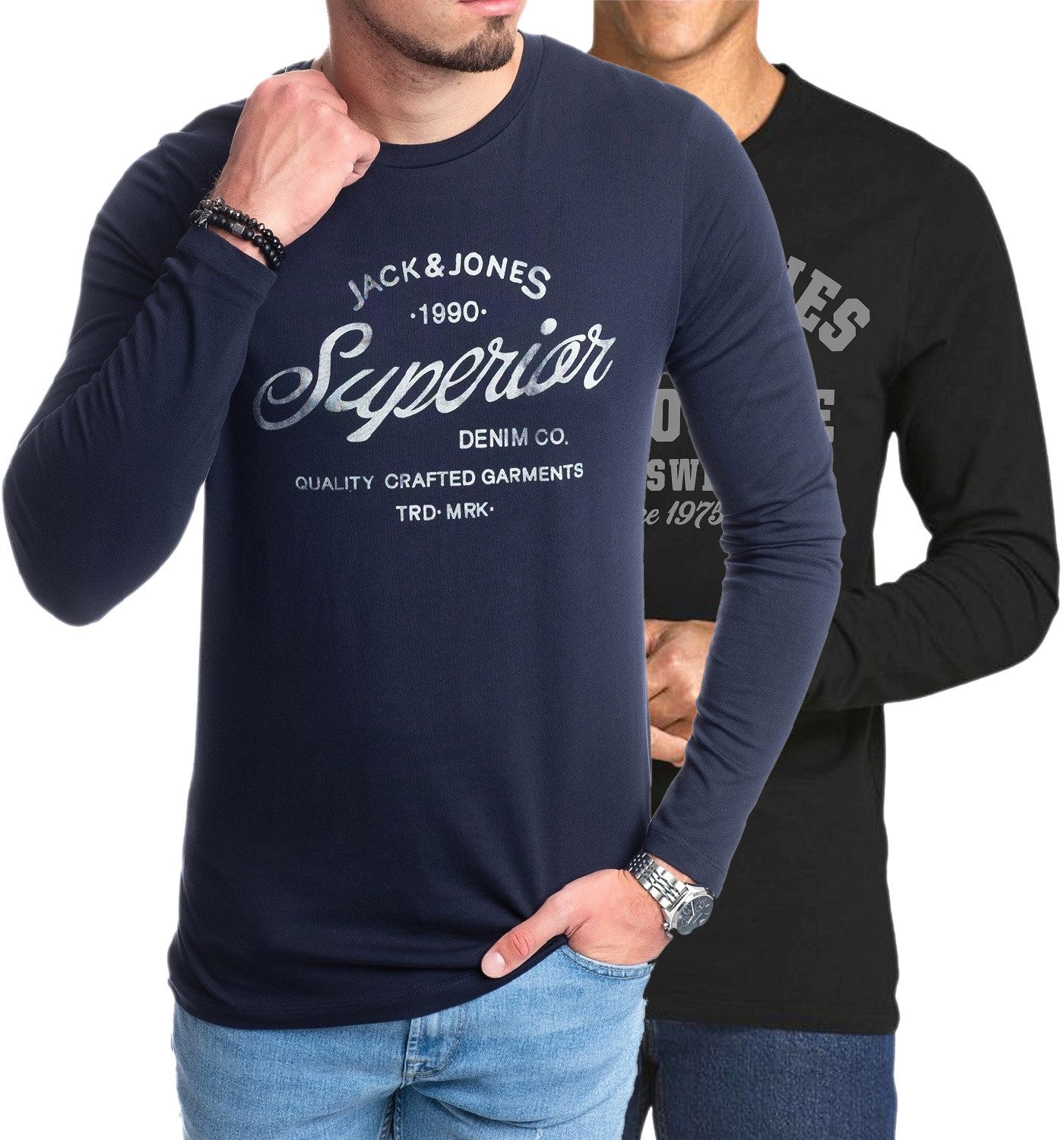 Jack & Jones Langarmshirt stilvolles Regular günstig online kaufen