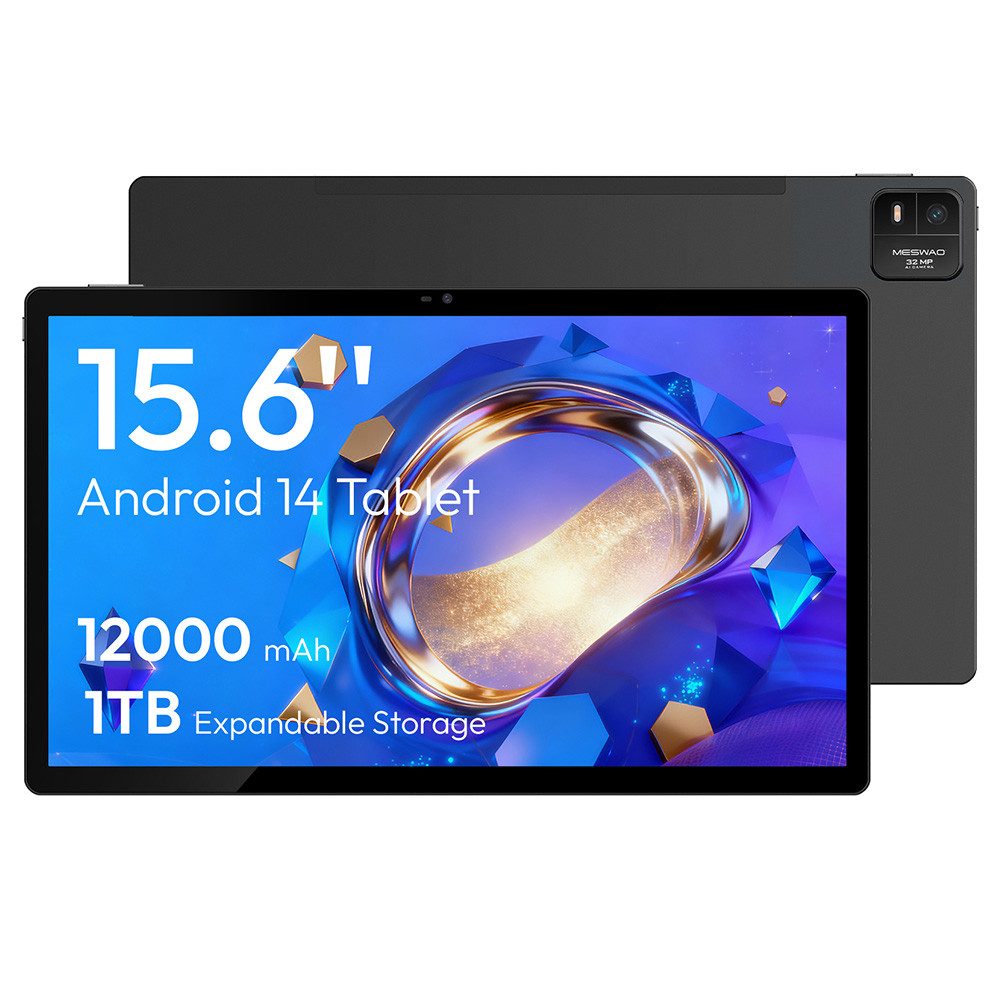 MESWAO B3 Tablet (15.6", MTK Helio G99 8 Cores, Android 14, 32 MP + 5 MP Kamera)