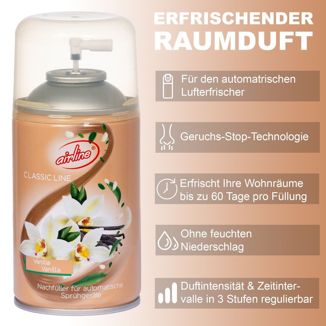 laro Raumduft Vanille automatisch Raumduftspray Vorteilspaket Nachfüller (3-St)