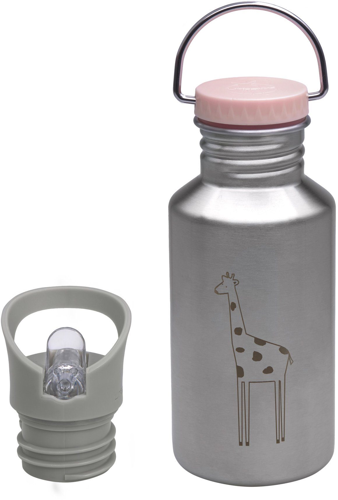 Trinkflasche Safari, Giraffe, Rose