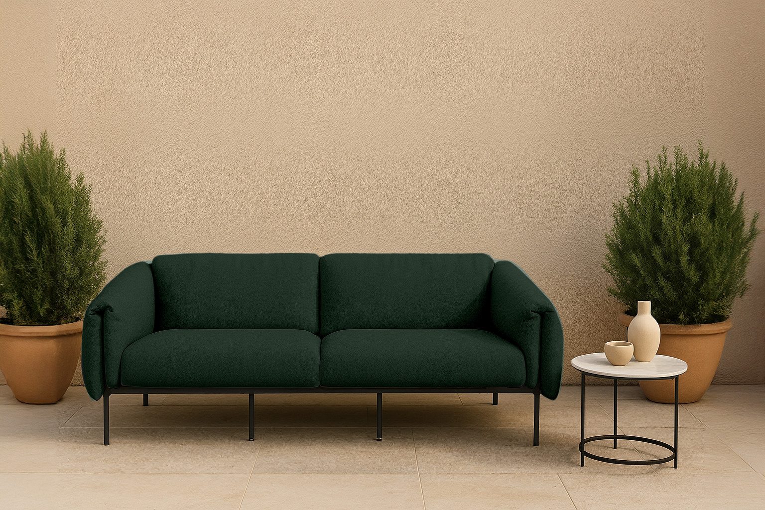 Home affaire 2-Sitzer Lumi, Outdoor Gartensofa, wetterfeste Materialien, Breite 186 cm