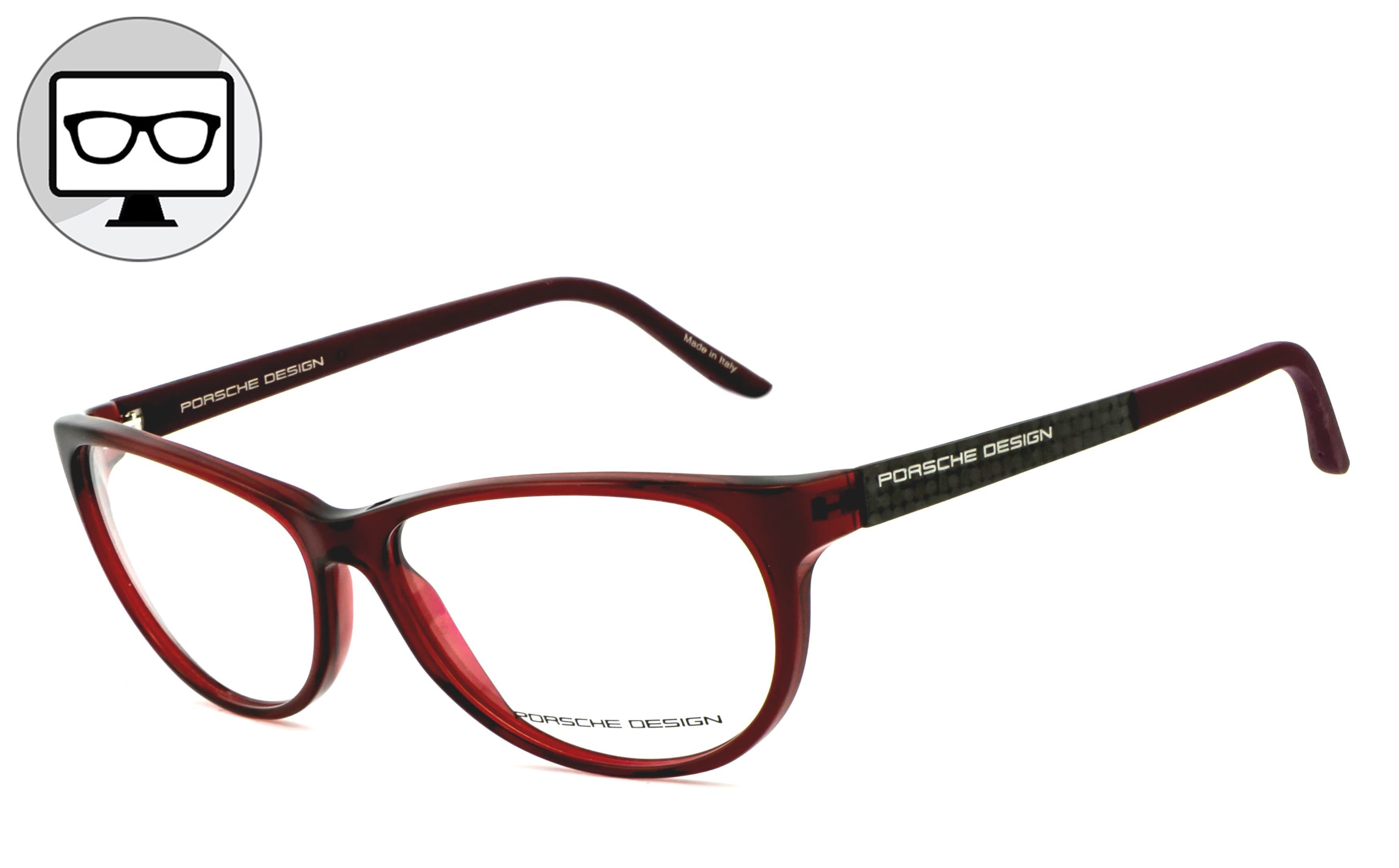 PORSCHE Design Brille Blaulichtfilter Brille, Blaulicht Brille, Bildschirmbrille, Bürobrille, Gamingbrille, ohne Sehstärke