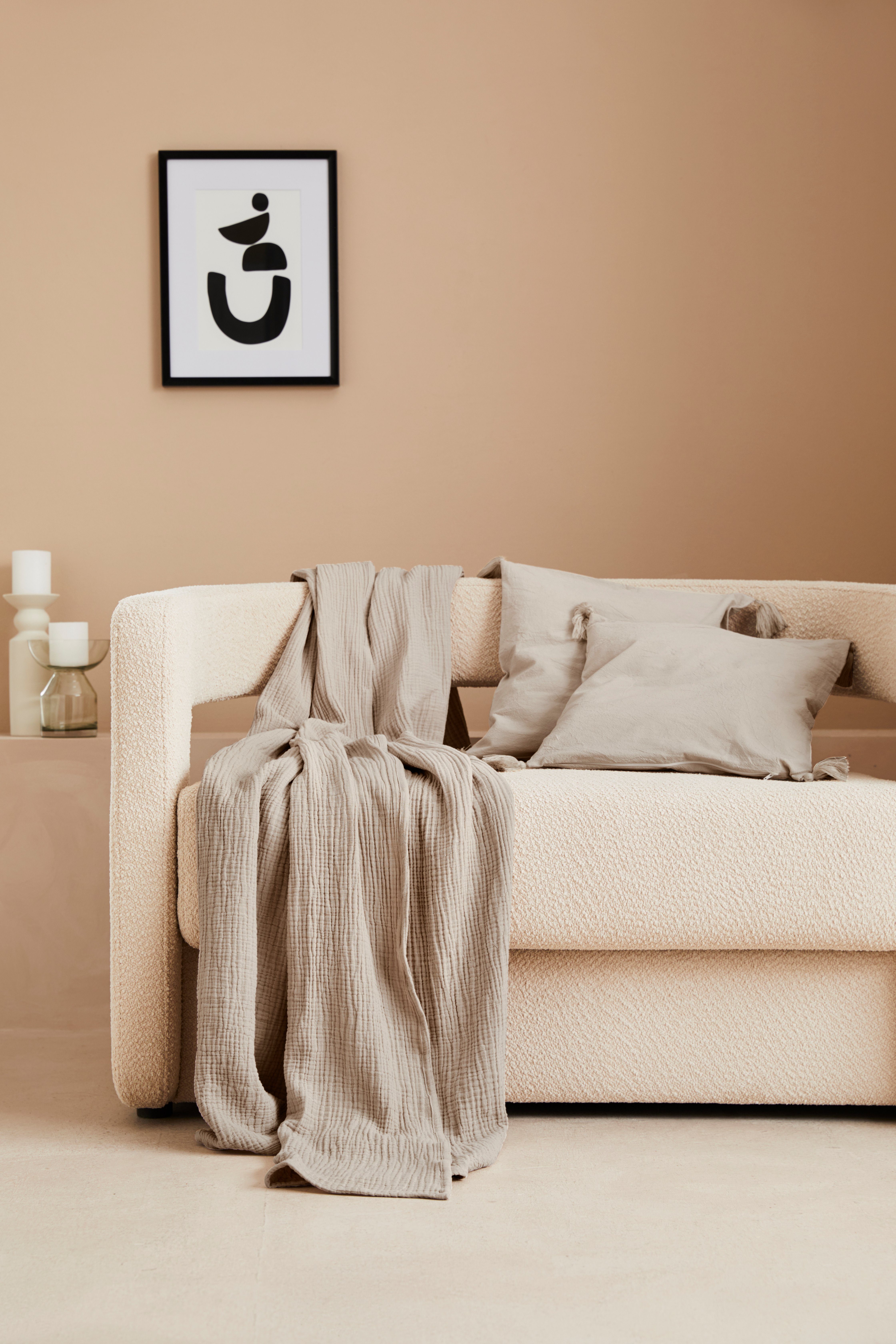 Wohndecke HEVIN, Musselin, 100% Baumwolle, Topseller!, LeGer Home by Lena Gercke, Tagesdecke im Baumwoll-Crinkle-Effekt, Musselin, Kuscheldecke – Bild 4 von 5