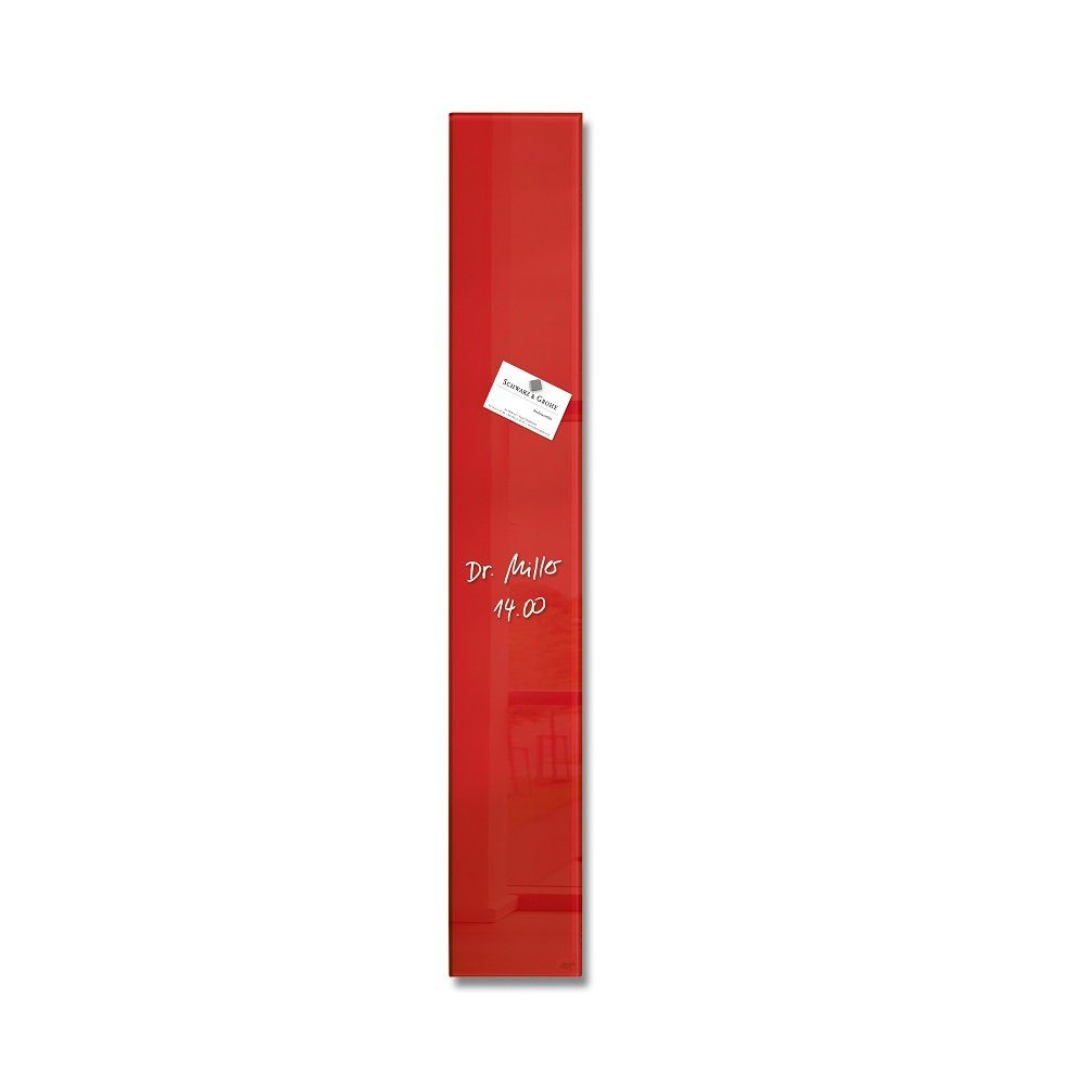 Sigel Magnettafel 1 Glas-Magnettafel ARTVERUM 12x78cm - rot, (1-tlg)