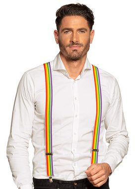 Karneval-Klamotten Kostüm Regenbogen LGBTQ Party Set Krawatte Hosenträger, Accessoires für Pride Party