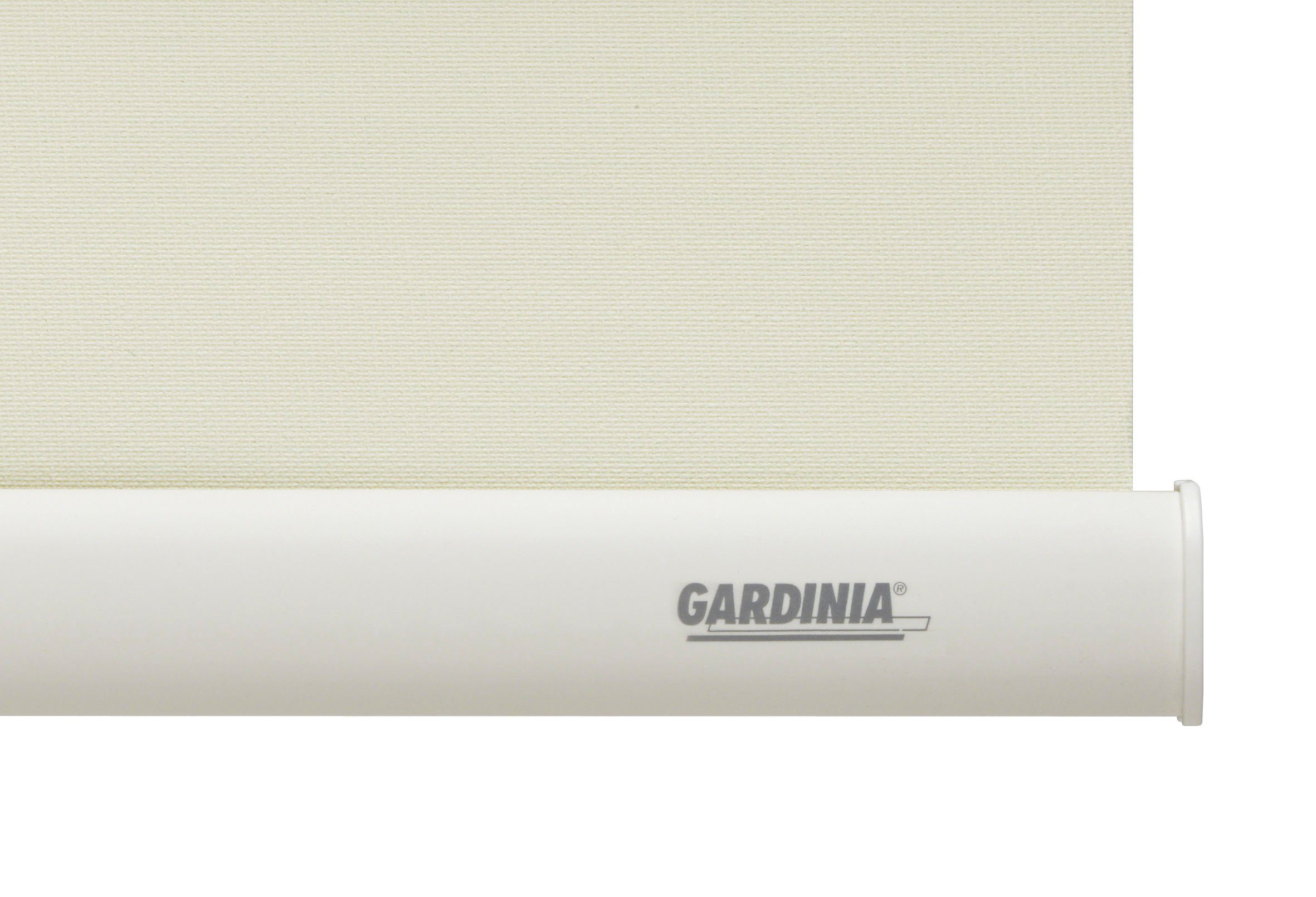 Seitenzugrollo Uni-Rollo - Energiesparend, Abschlussprofil GARDINIA, creme verschraubt, Thermo verdunkelnd, in weiß
